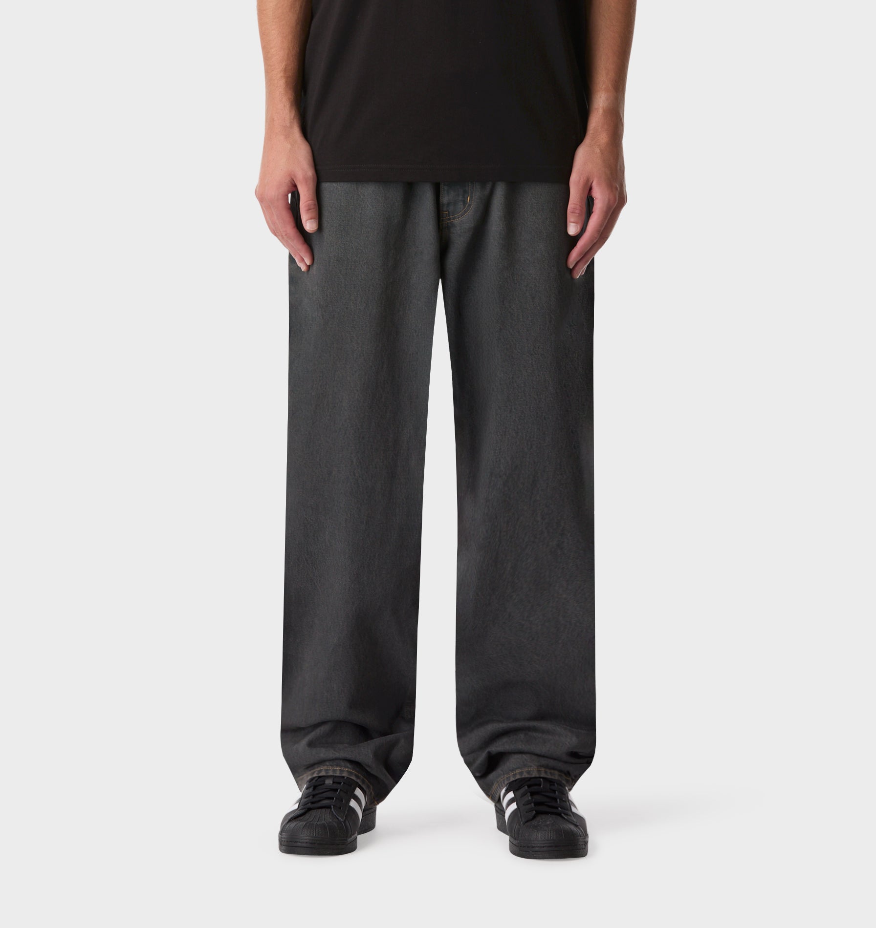 Edgar Wide Denim - Charcoal