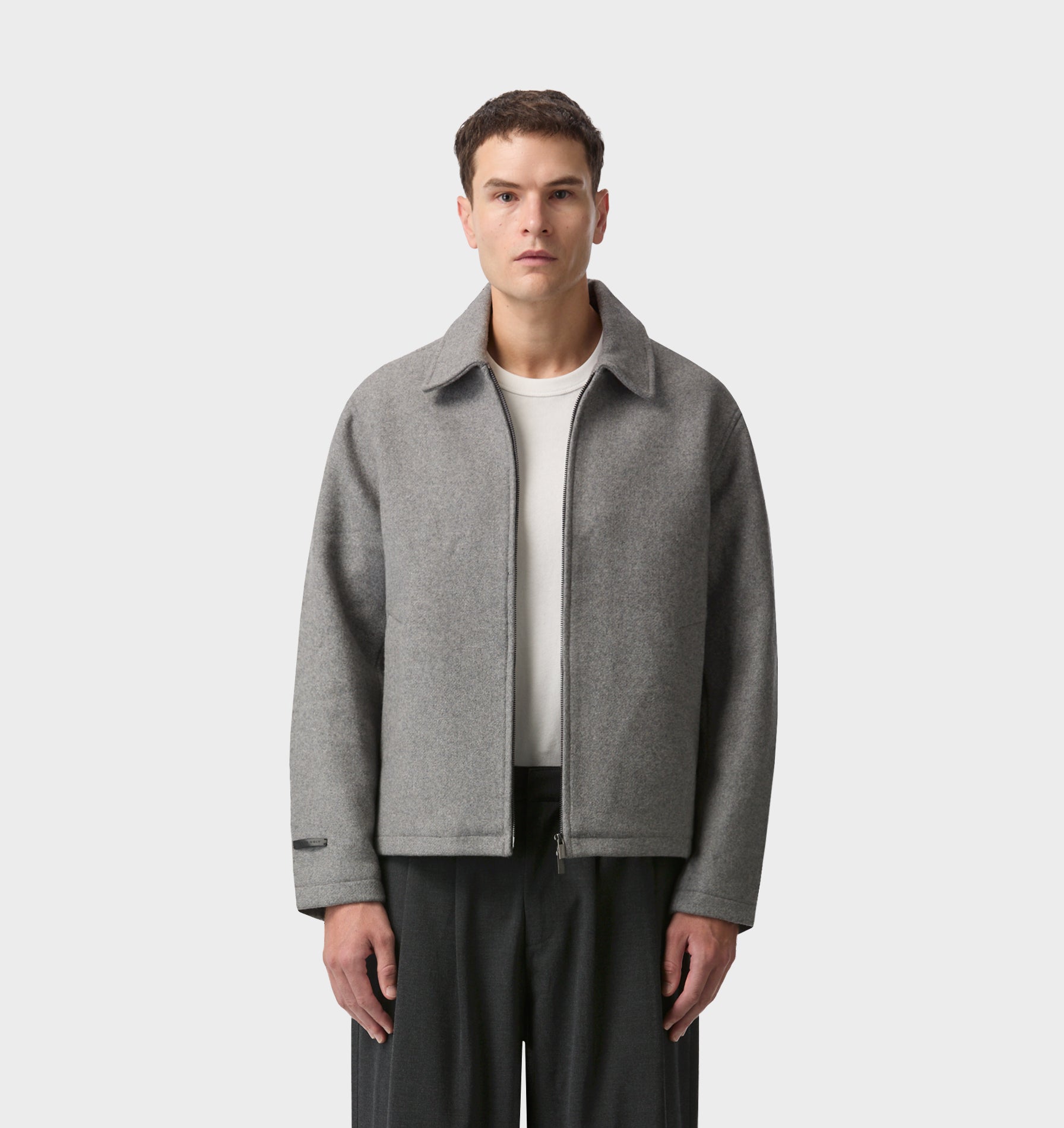 Wool Zip Jacket - Grey Marle | I Love Ugly AU