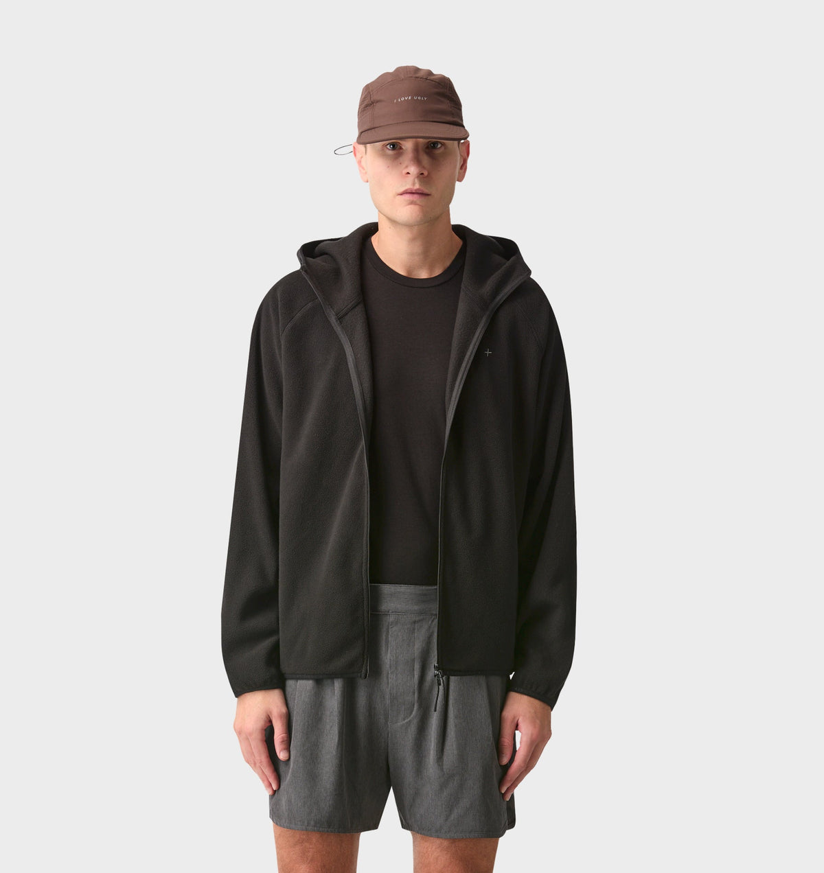Active Full Zip Fleece - Black / Charcoal