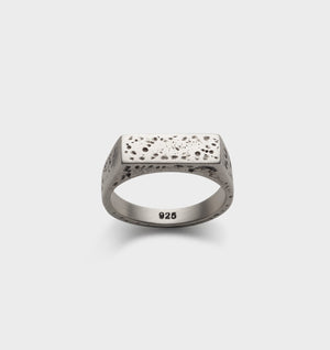 Flat ILU Signet Ring - Silver
