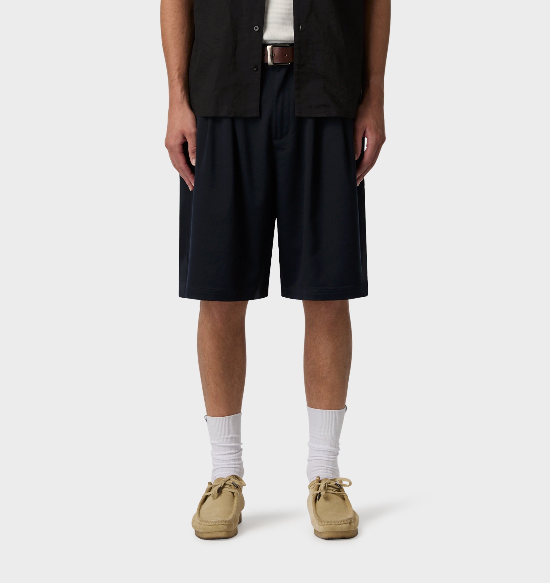 Alby Pleated Short - Navy