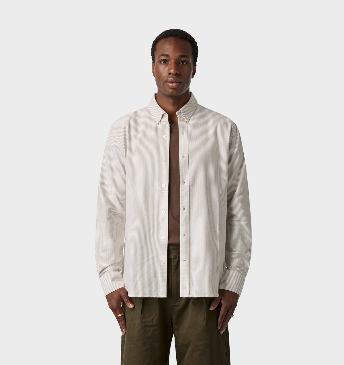 Ralph LS Shirt - Brown Stripe
