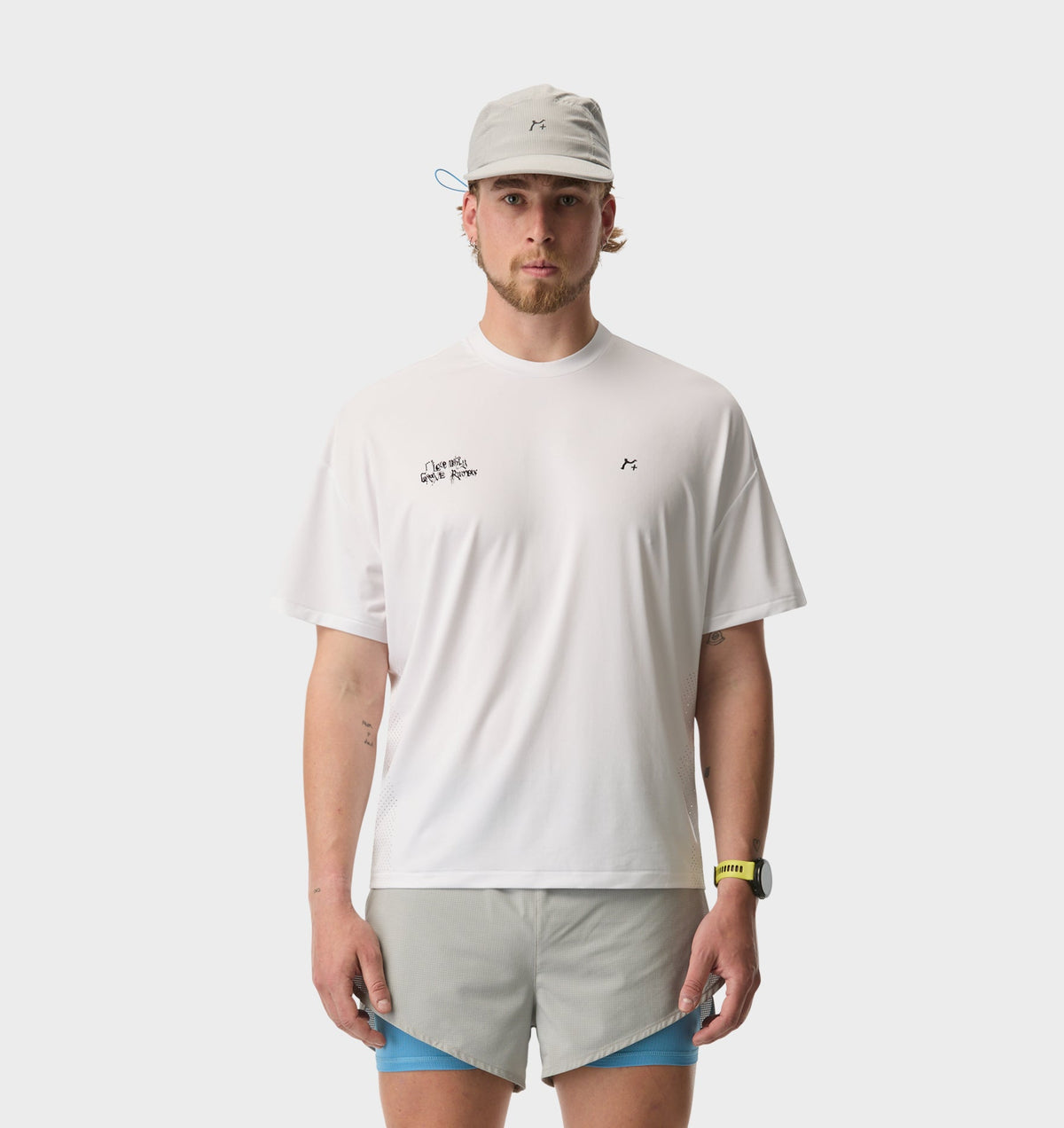 GR X ILU Active Crop Tee - White