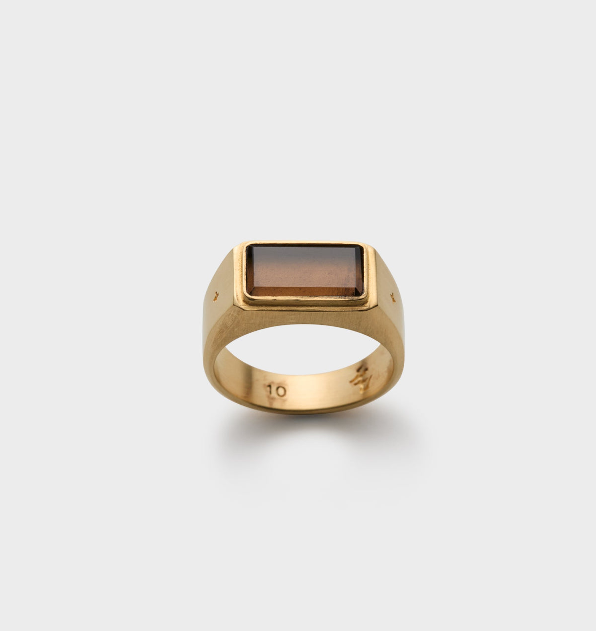 Smokey Quartz Signet Ring - 18K Hamilton