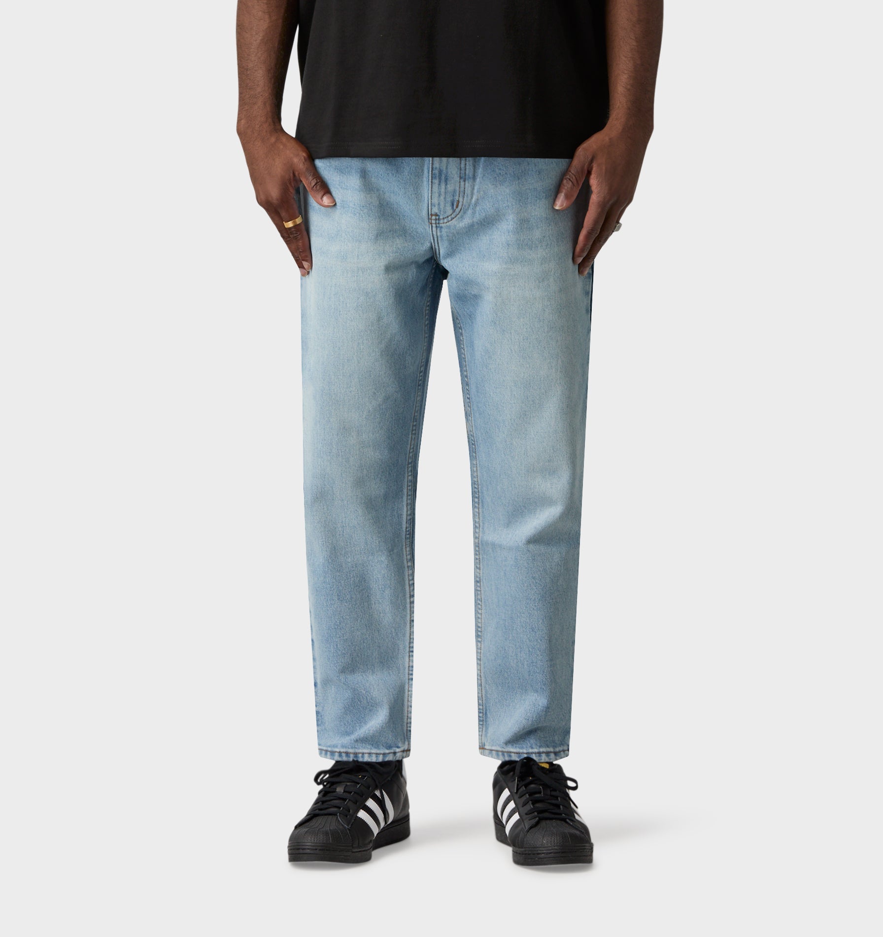 Cropped 90s Denim - Faded Blue