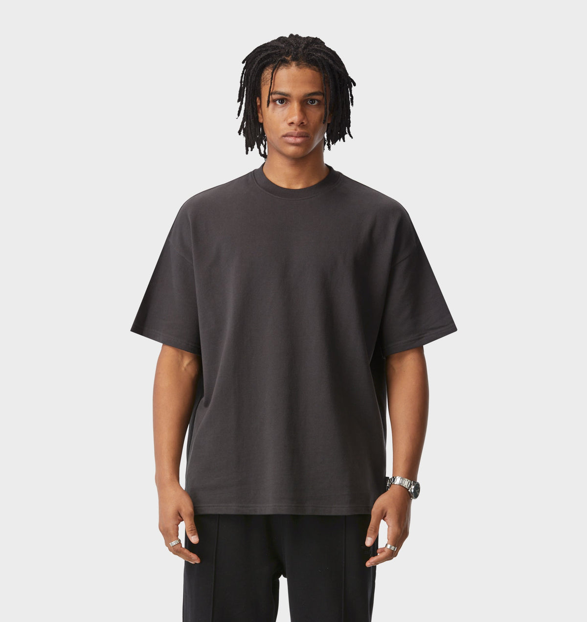Heavy Box Tee - Charcoal