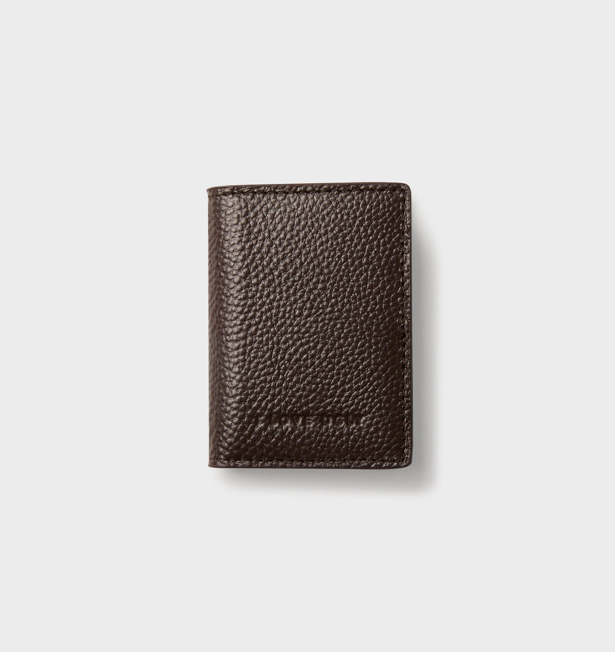 Leather Fold Card Holder - Dark Brown