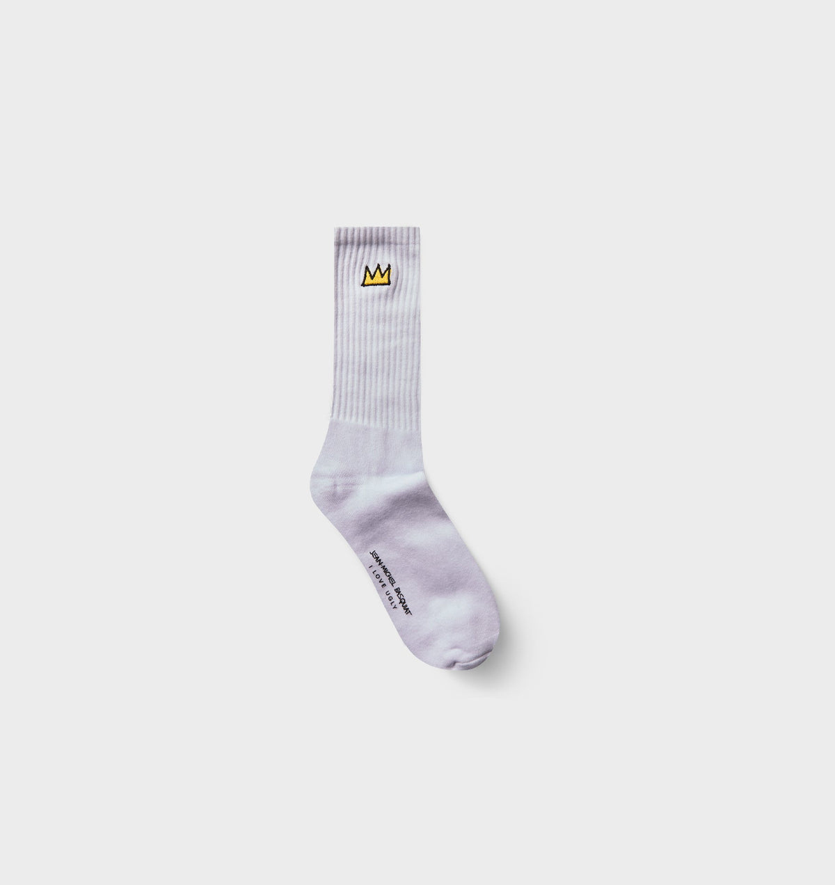 Basquiat Crown Basic Sock - White