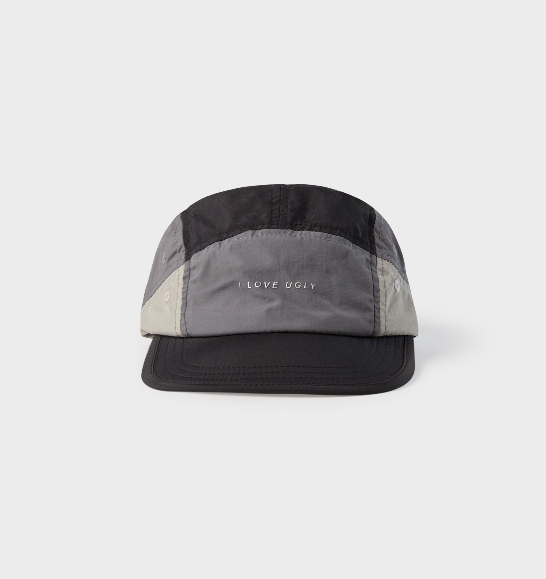 Active 5 Panel Cap - Grey/Black/White