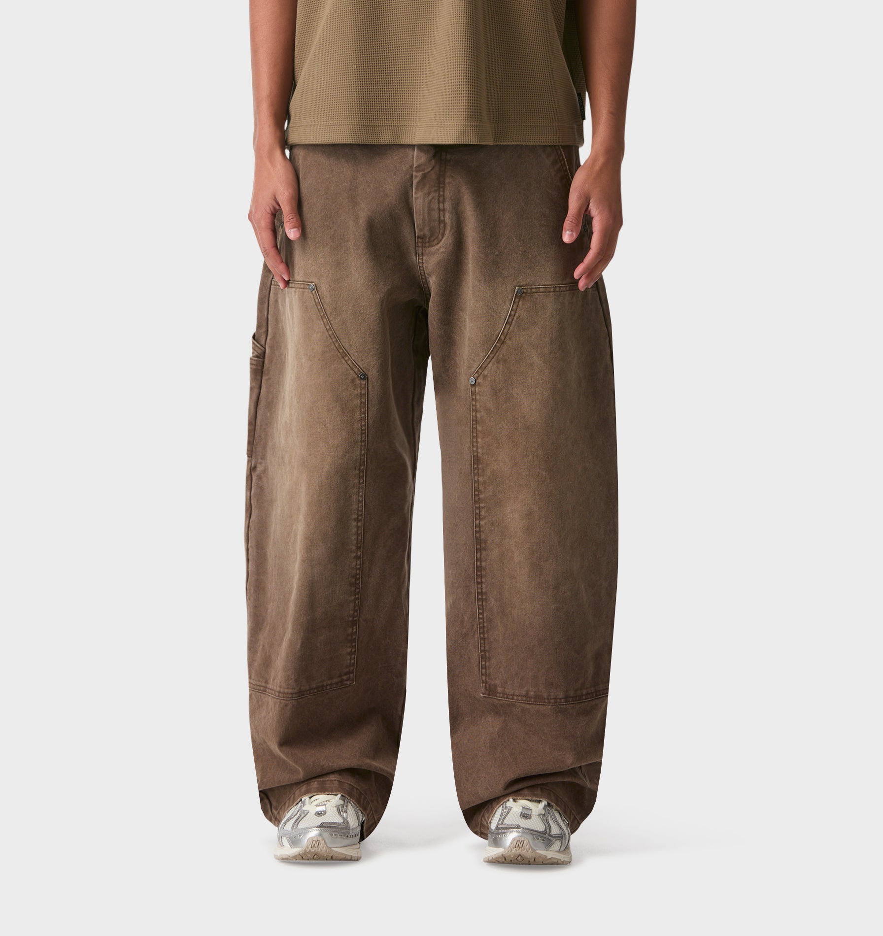 Balloon Double Knee Pant - Vintage Brown