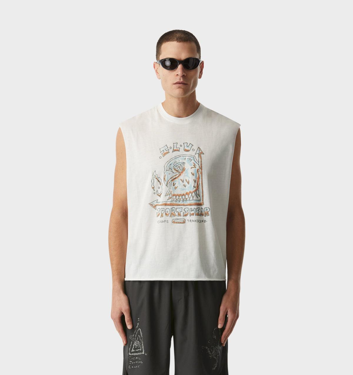 Rebelyuth Active Crop Tank - Vintage White