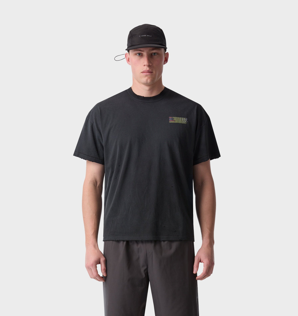 Athletics Cotton Active Crop Tee - Faded Black
