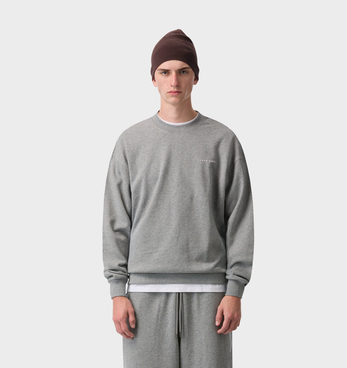 Oversized Crew - Grey Marle