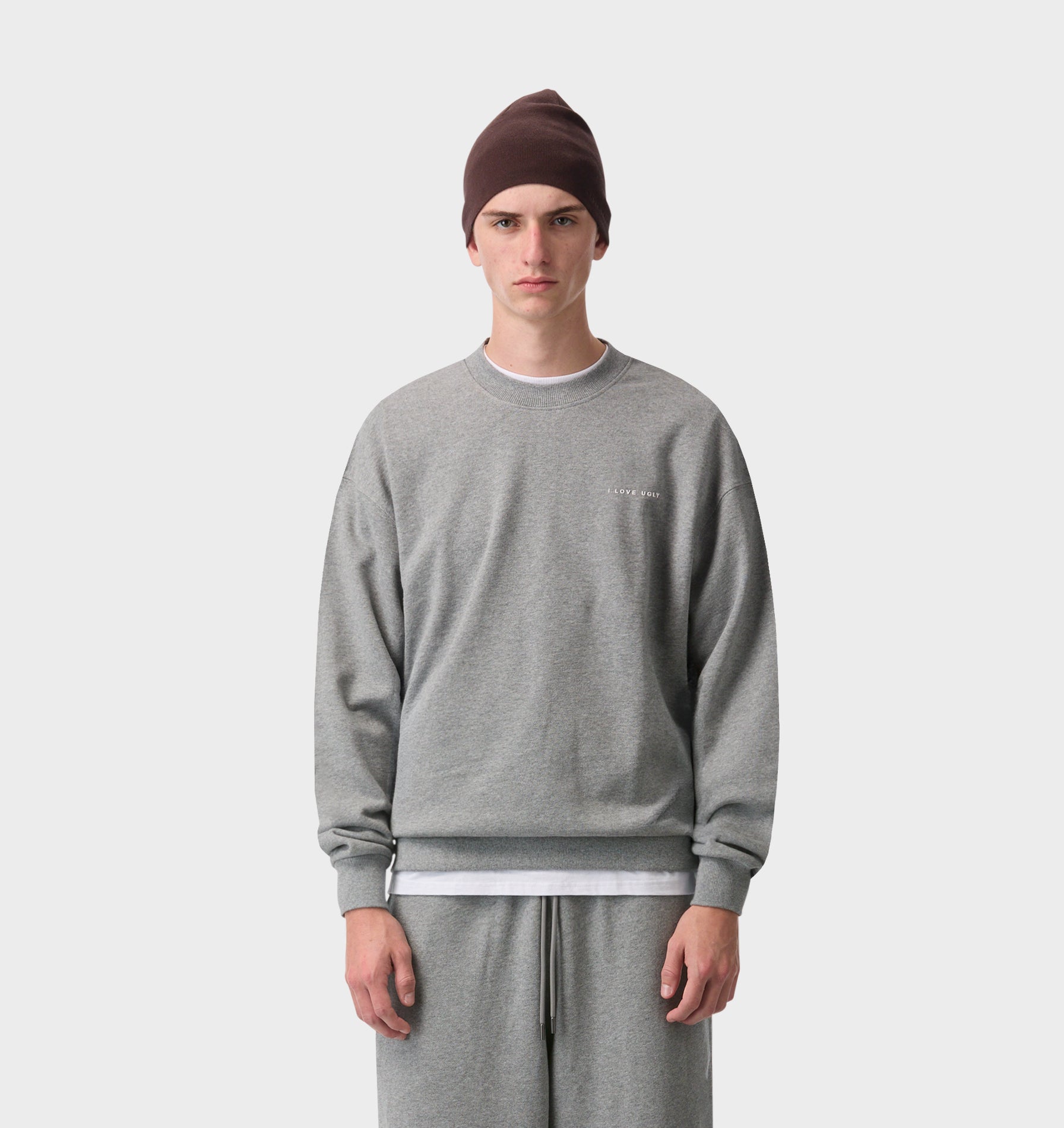 Oversized Crew - Grey Marle