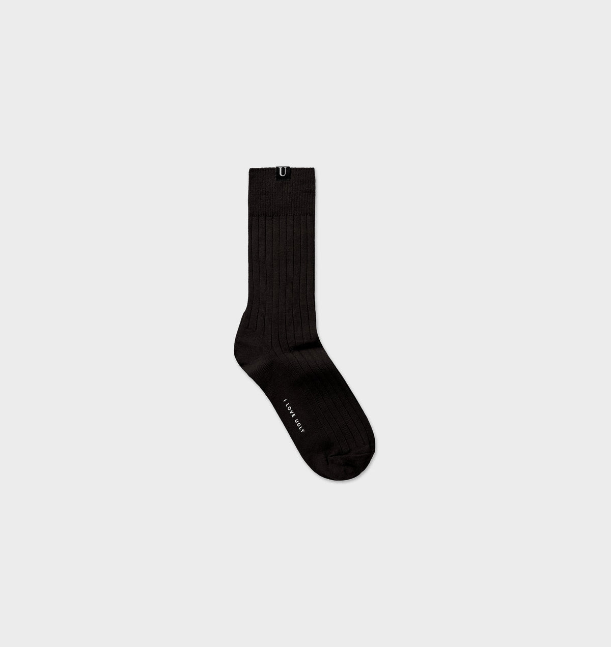 Ribbed Sock - Black