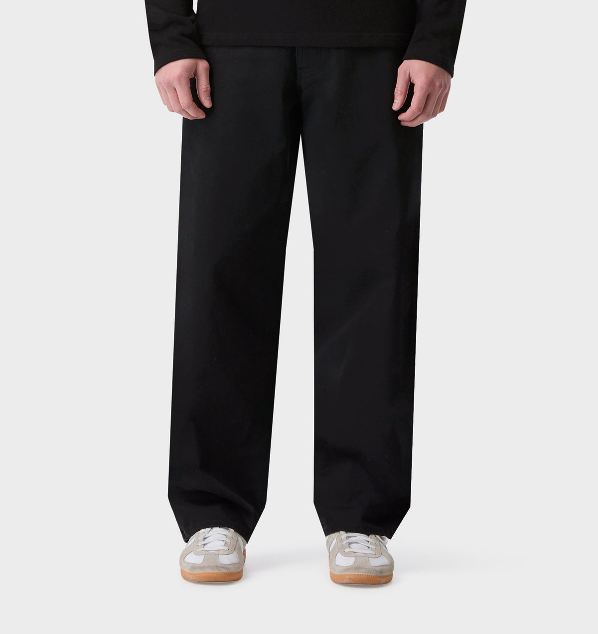 Edgar Wide Canvas Pant - Faded Black