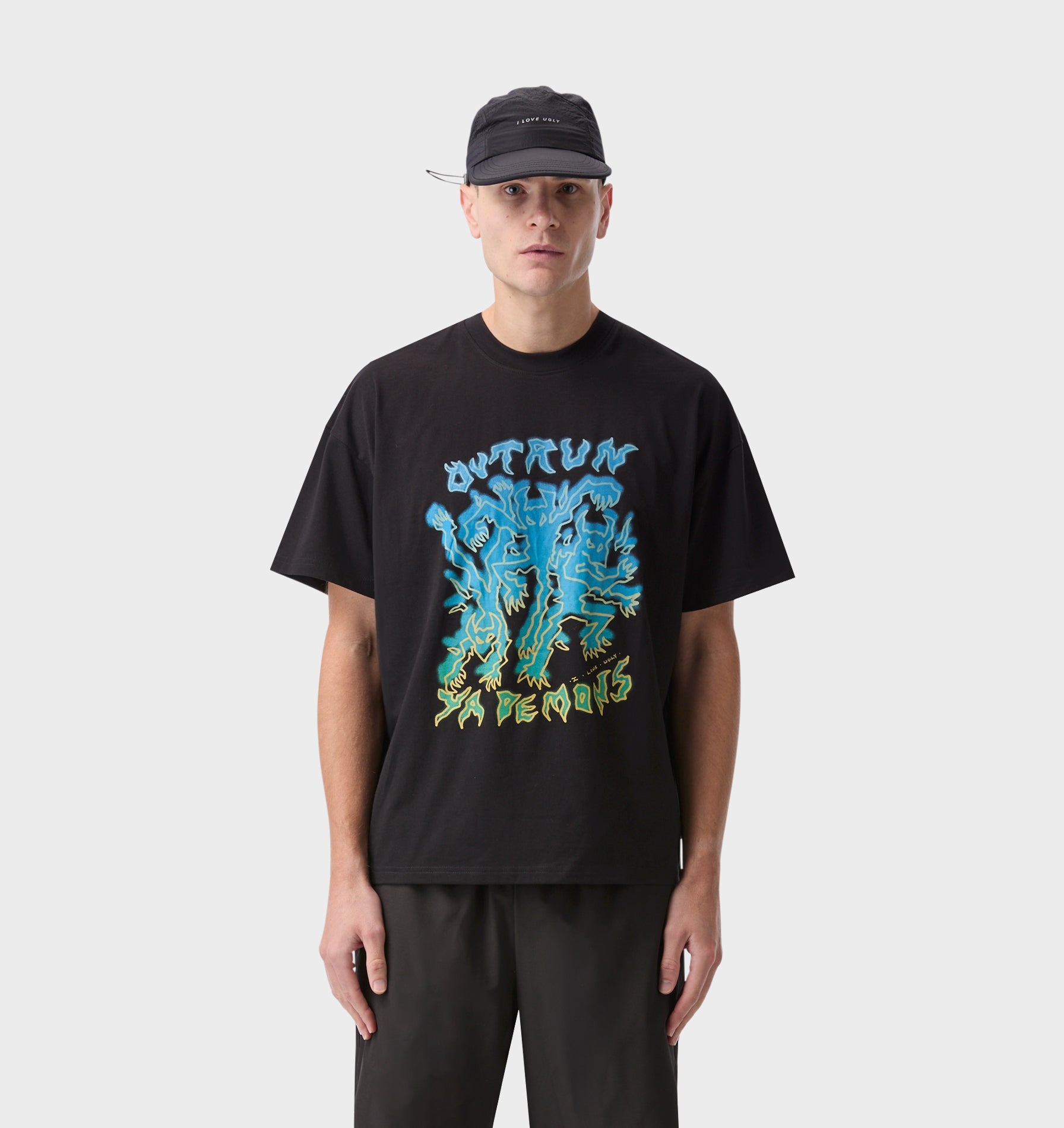 Demon Active Crop Tee - Black