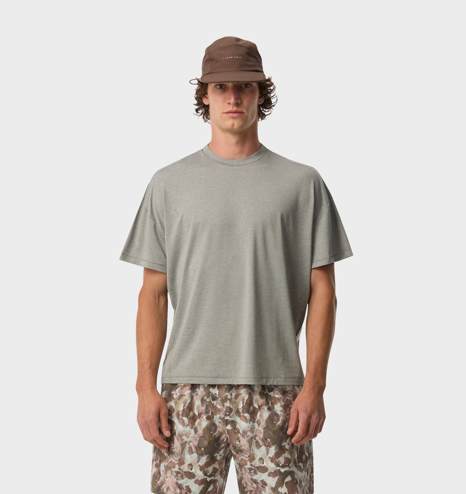 Active Crop Tee - Grey Marl