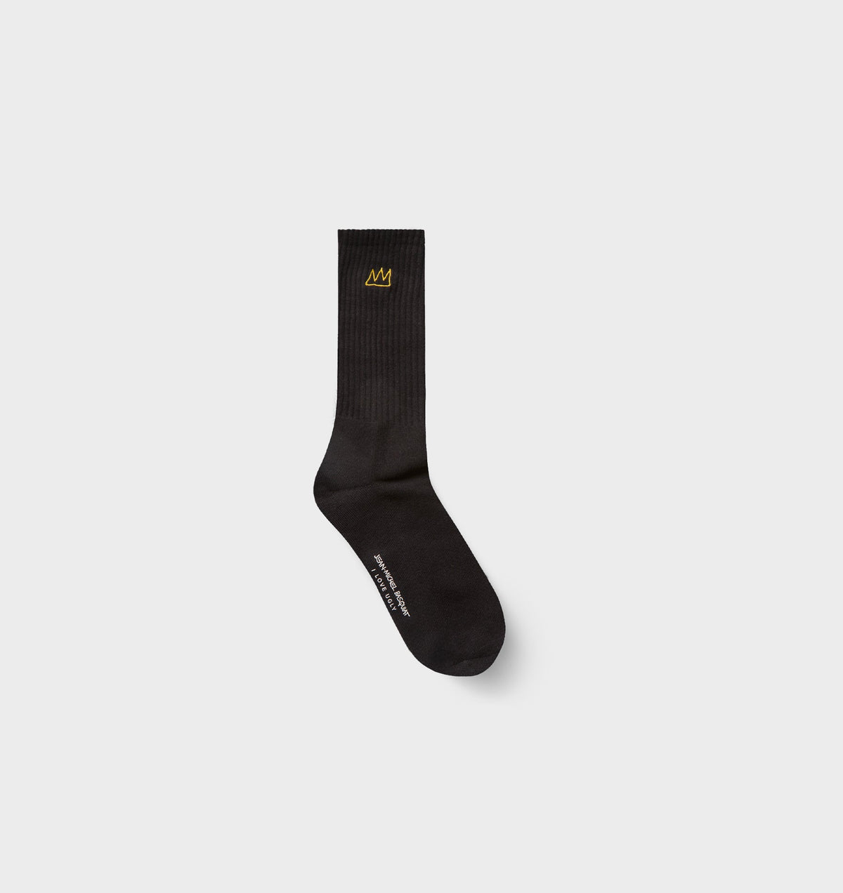 Basquiat Crown Basic Sock - Black