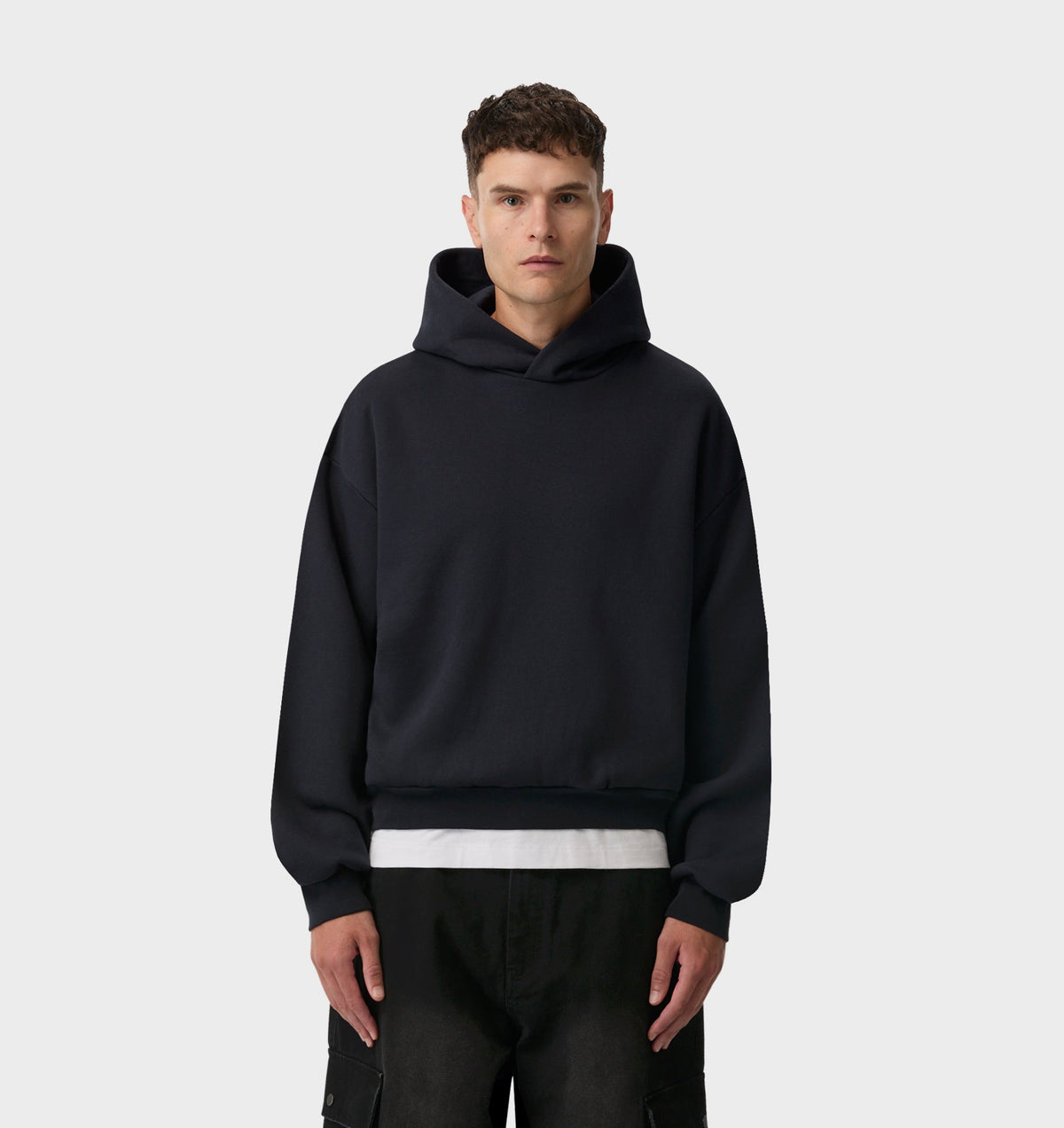 Heavy Crop Box Hood - Dark Navy