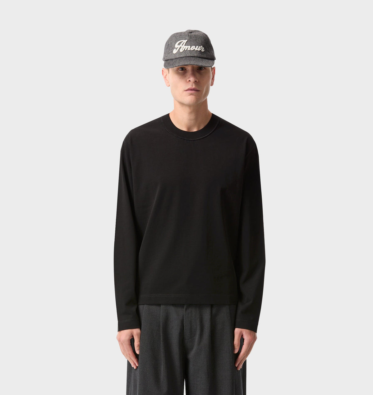 Crop Box LS Tee - Black