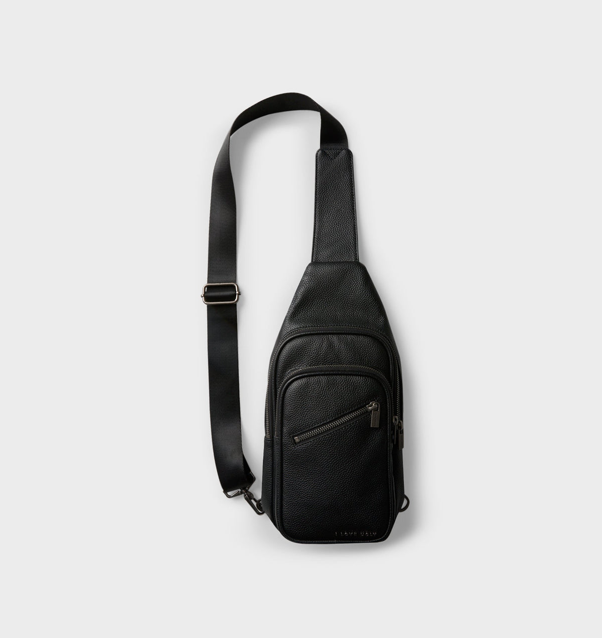 Aziel Leather Sling Bag - Black