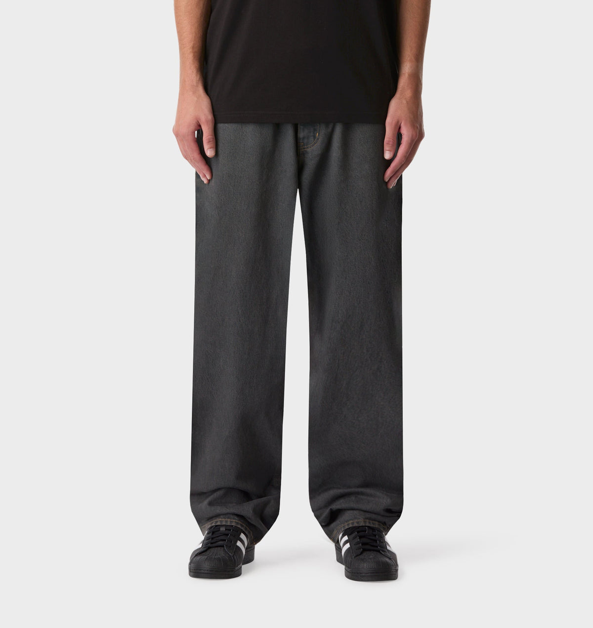 Edgar Wide Denim - Charcoal