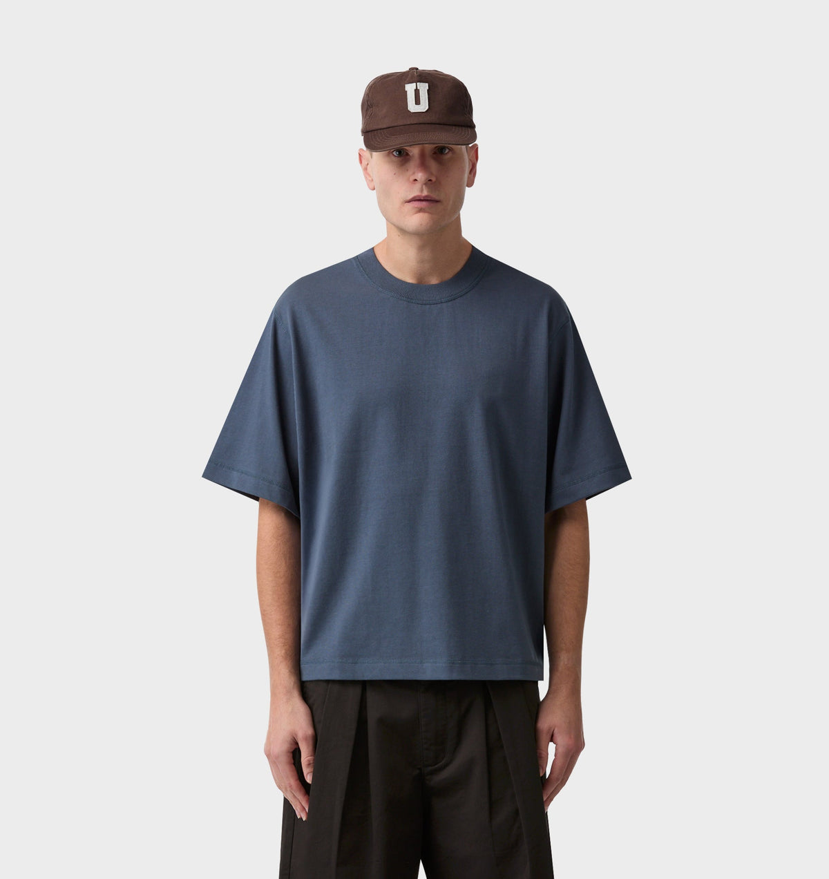 Crop Box Tee - Marine Blue