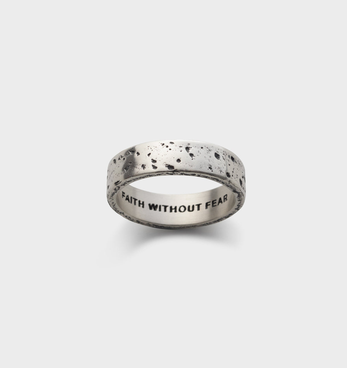 Fine Distressed Band Ring - Silver