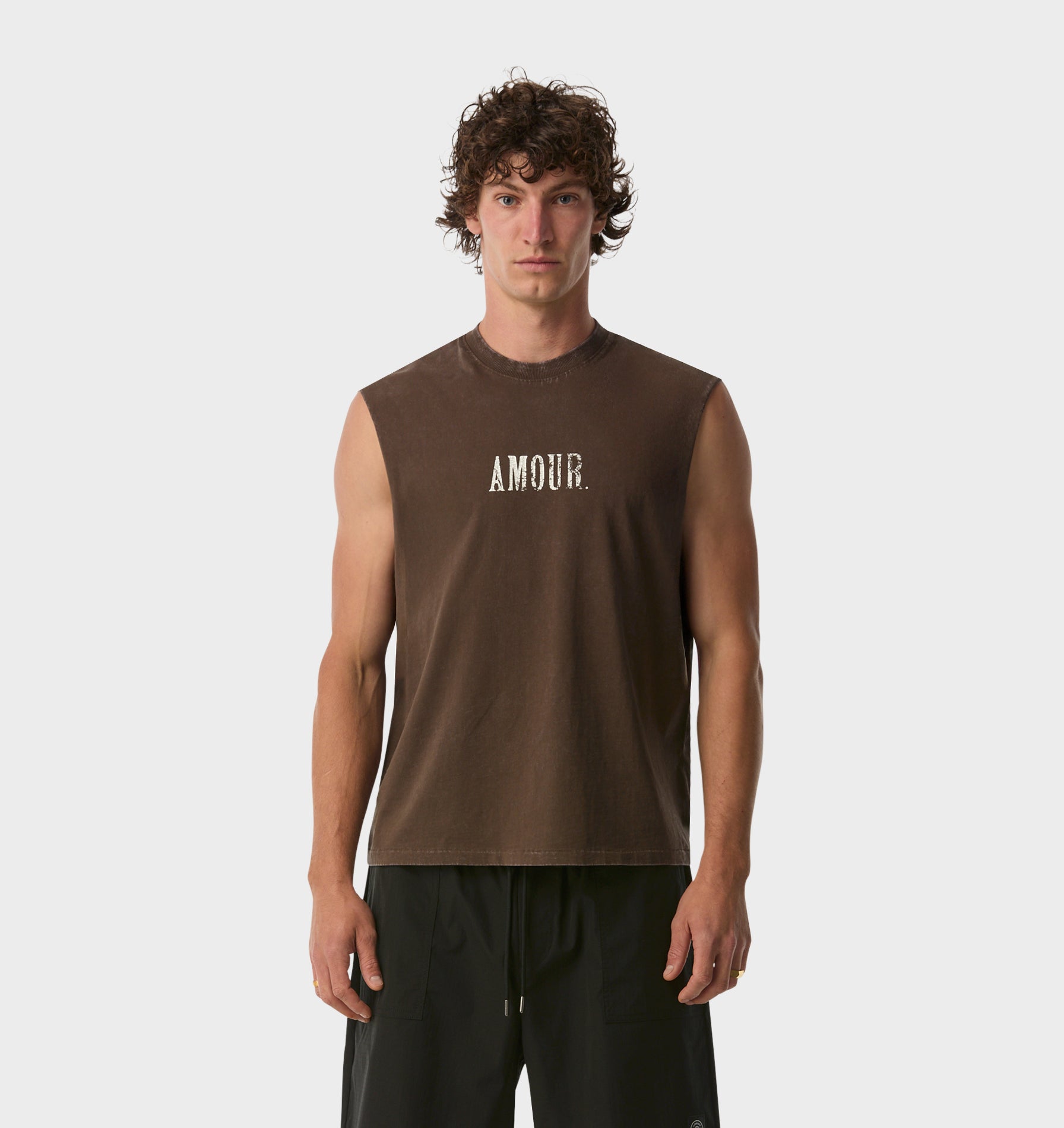 Amour Crop Tank - Aged Espresso