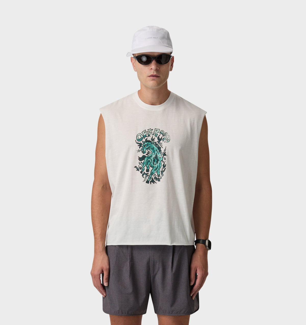 Off Road Lewi Cropped Tank - Vintage White