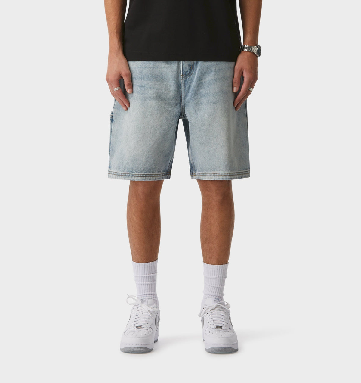 Clean Carpenter Short - Light Vintage Blue