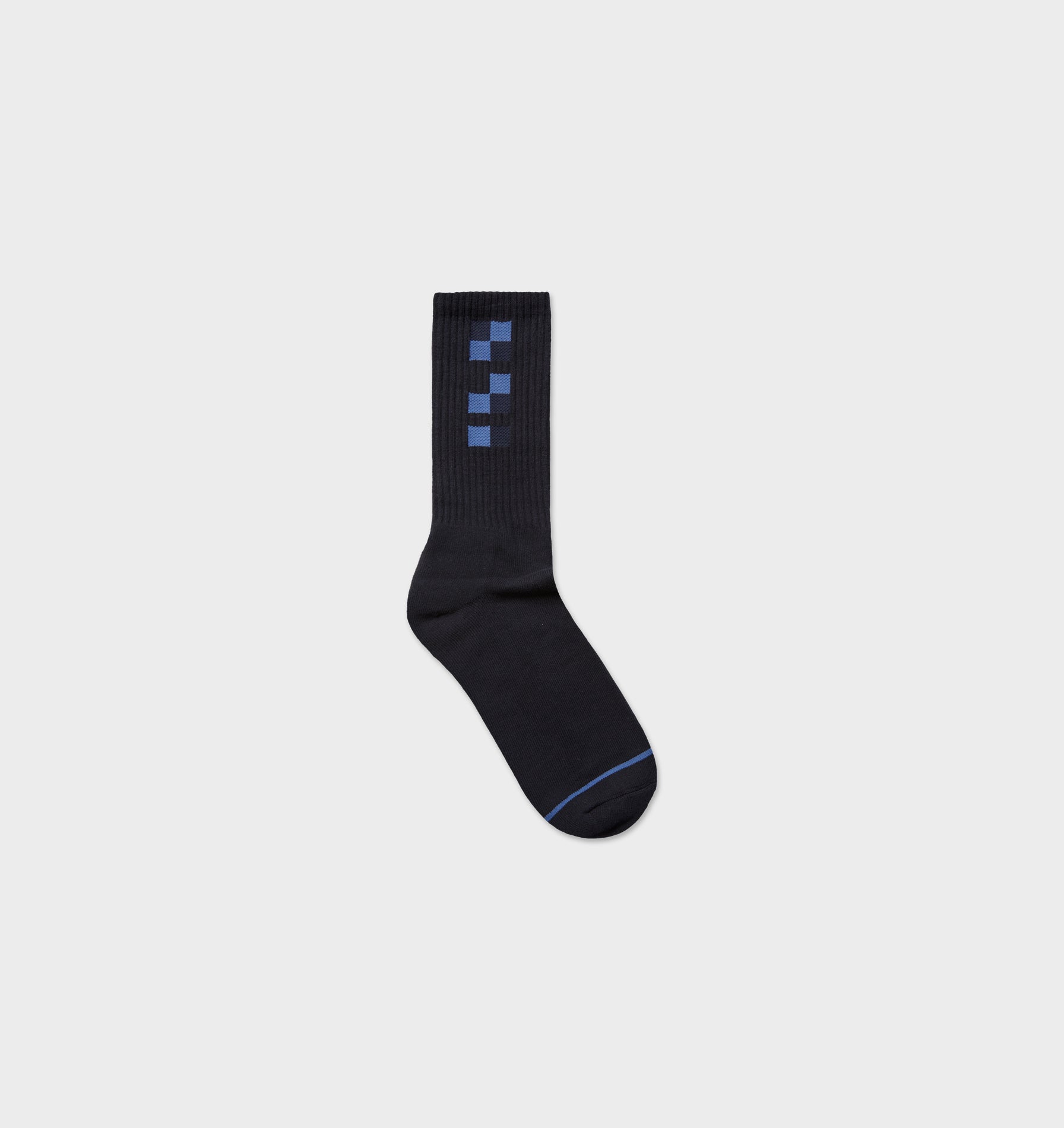 Checkerboard Sock - Navy/Blue