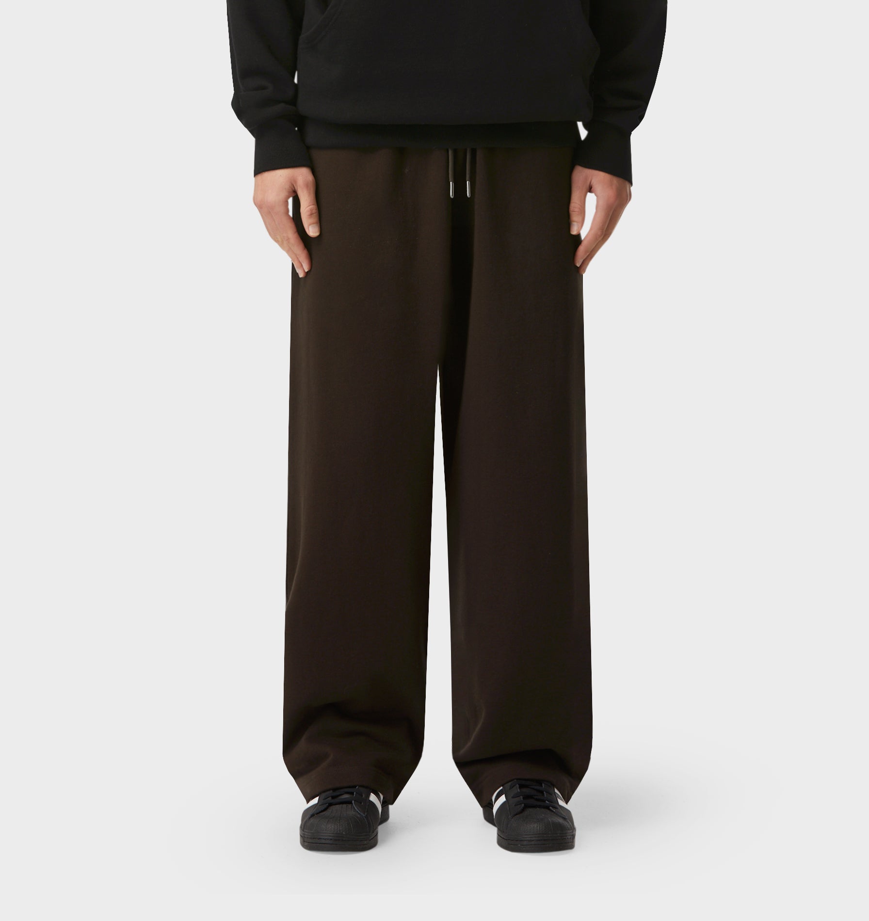 Wide Leg Track Pant - Coffee Bean