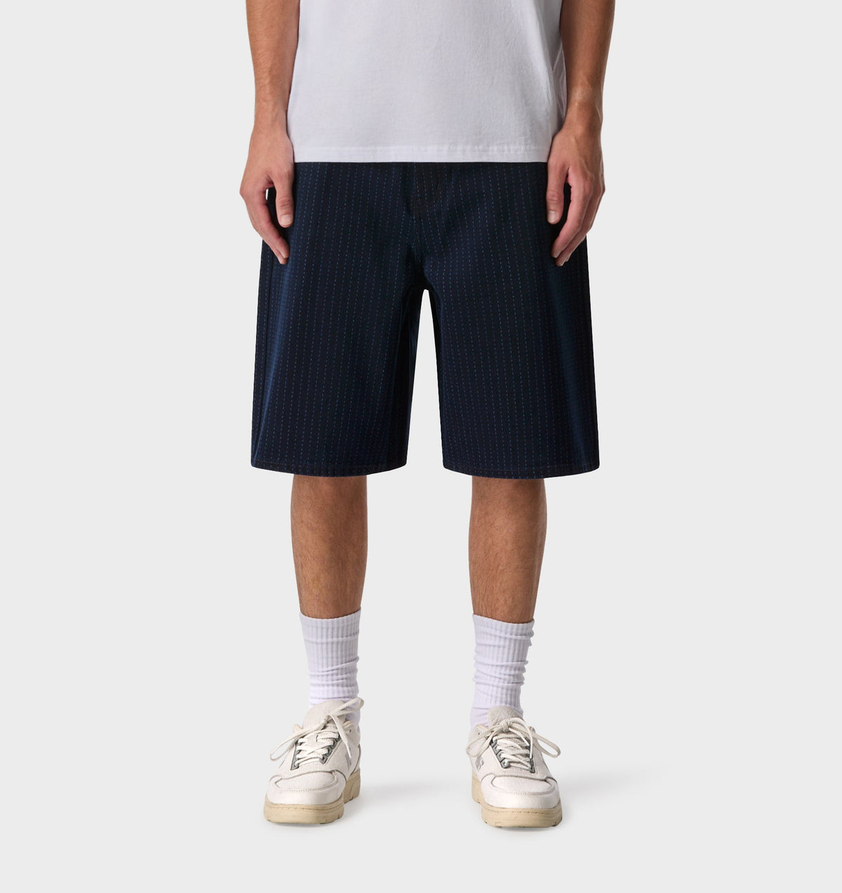 Wyatt Denim Short - Pinstripe