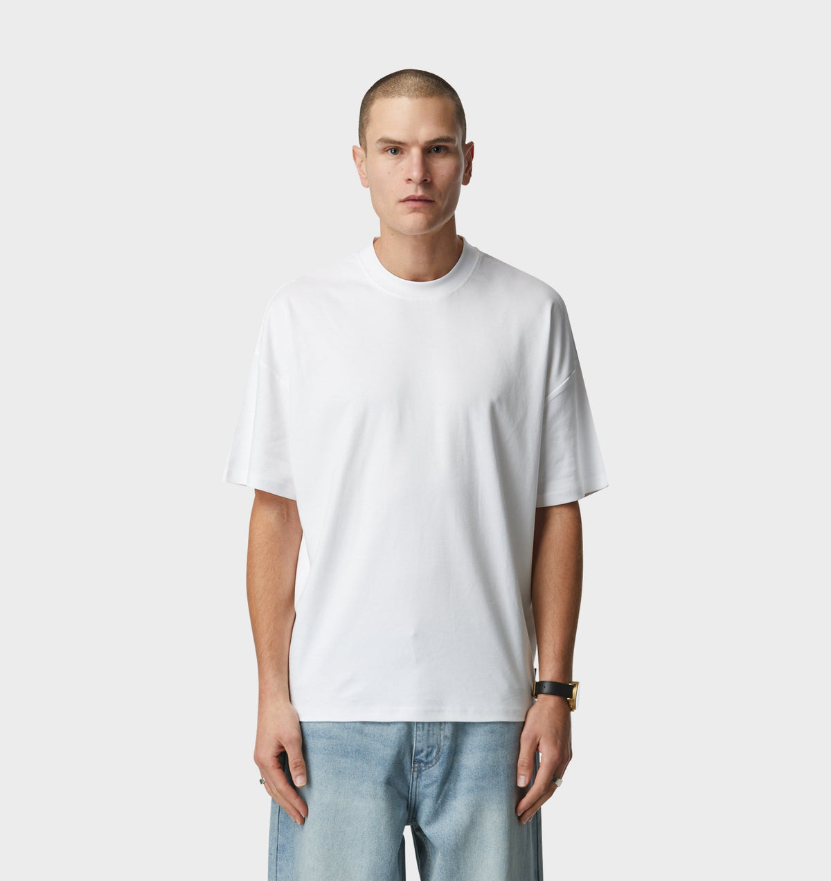Interlock Lewi Crop Tee - White