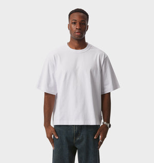Crop Box Tee - White
