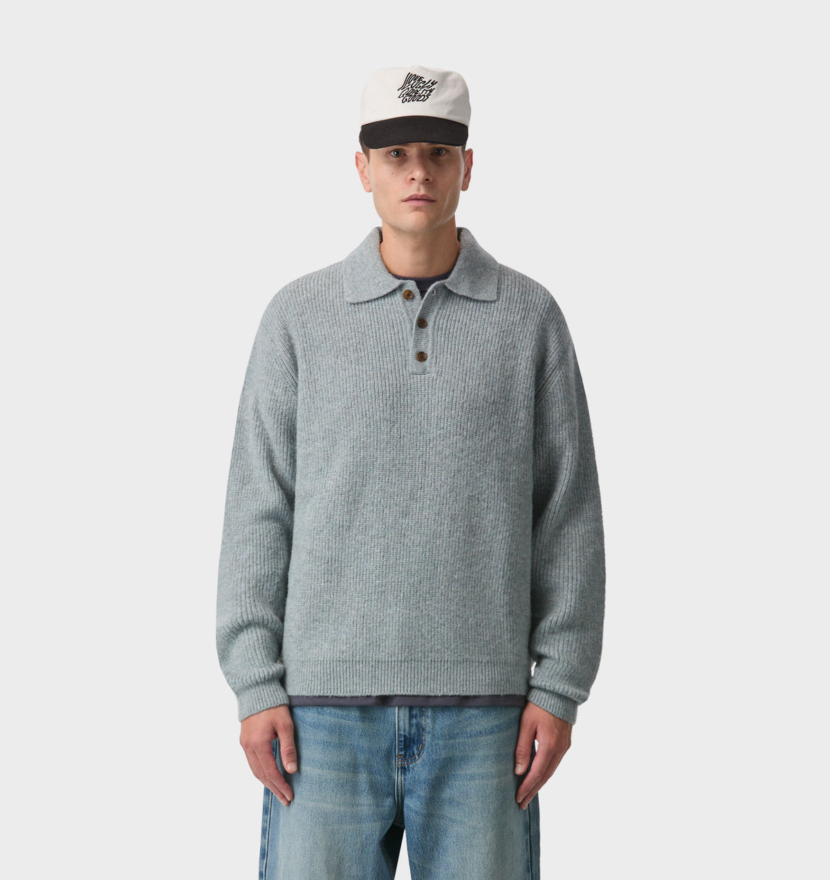 Knit Aldern Pullover - Oil Blue