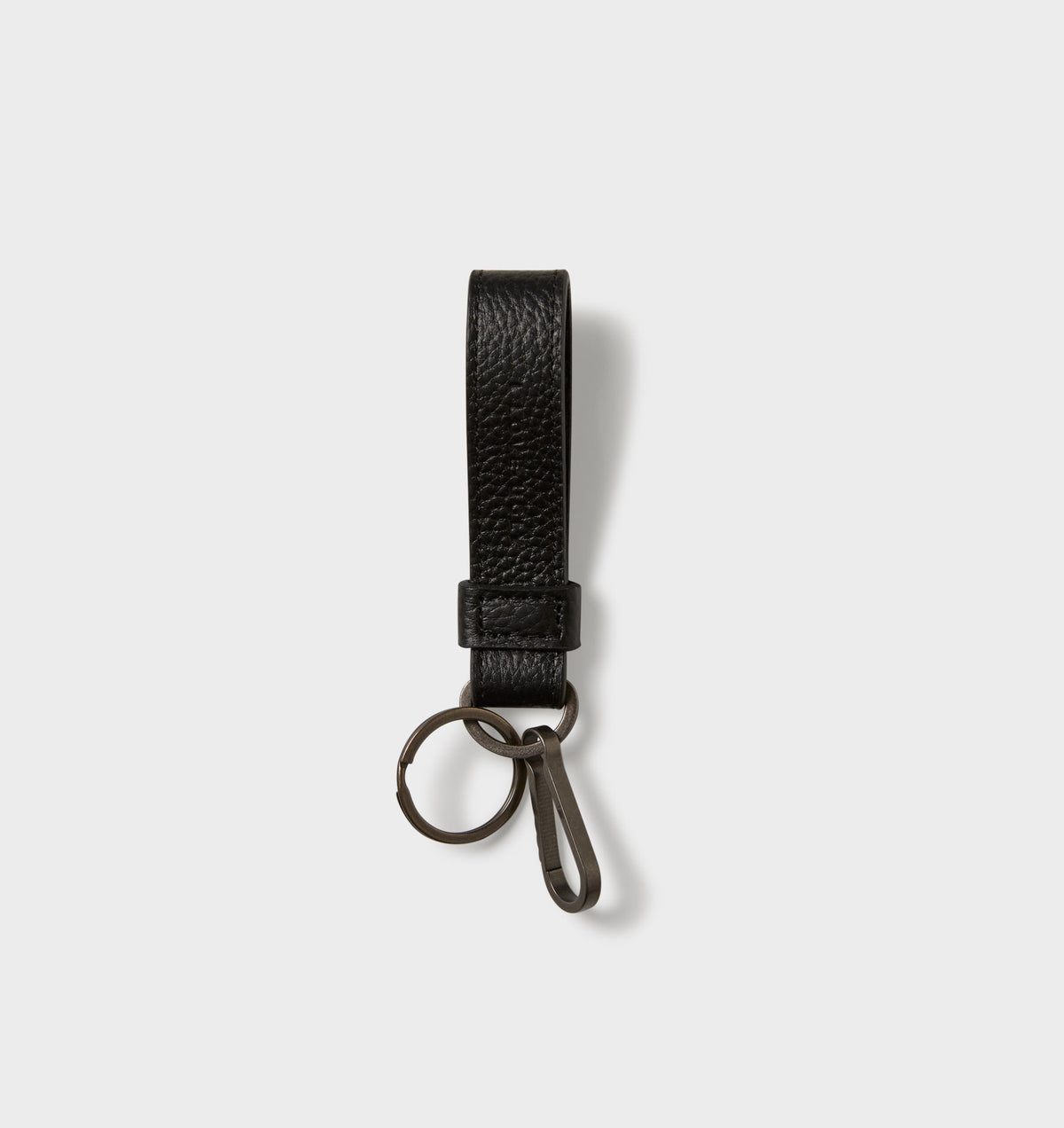 Leather Loop Key Clip - Black