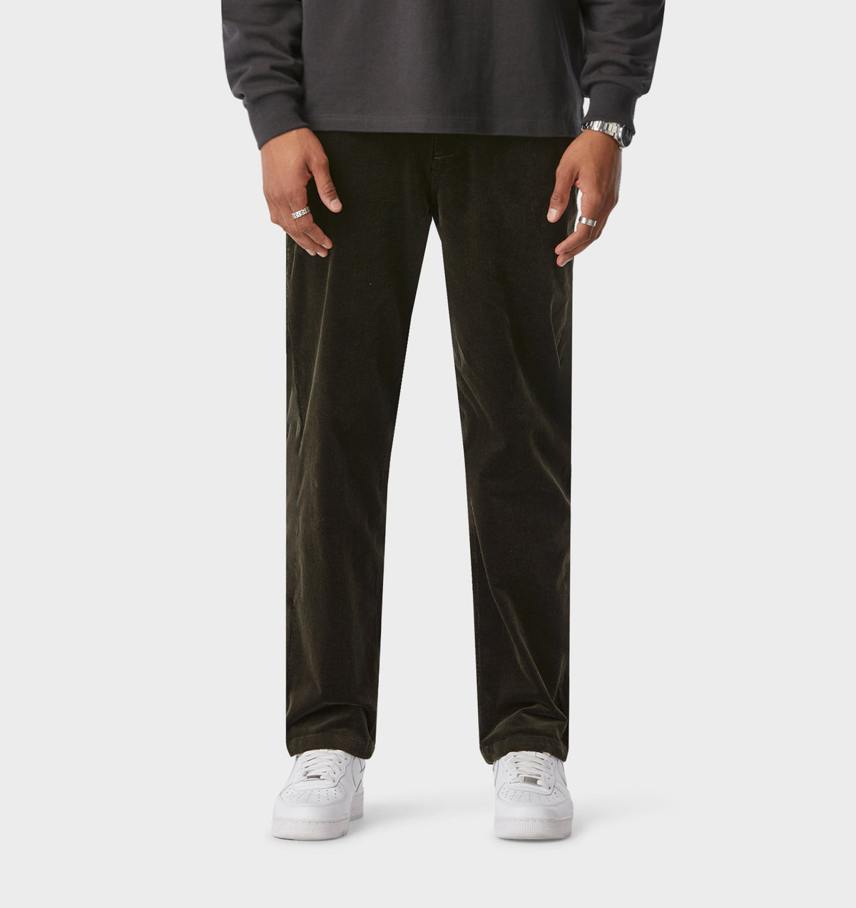 Cord Clean Carpenter Pant - Moss