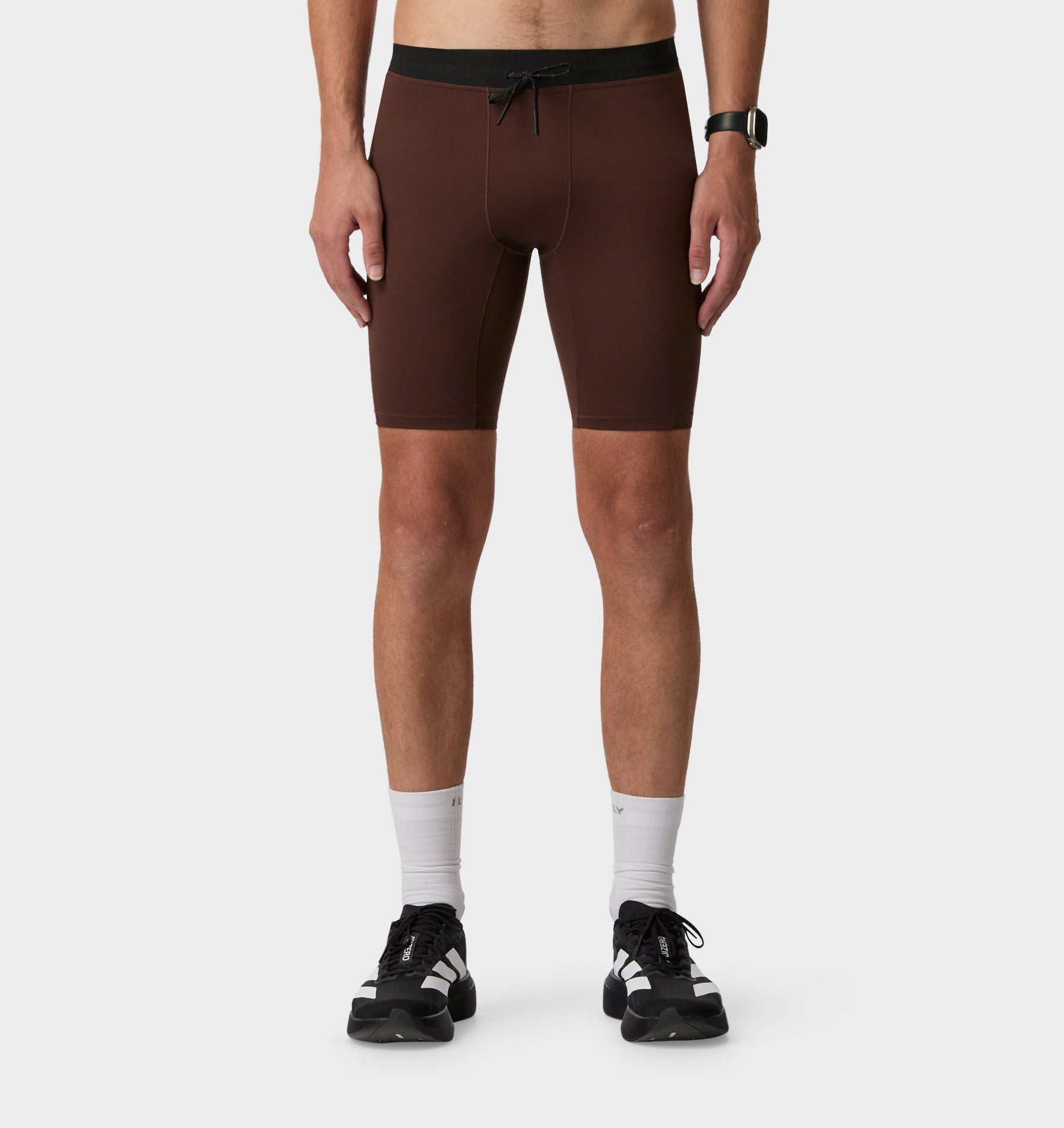 Leo Performance Lined Half Tight - Brown