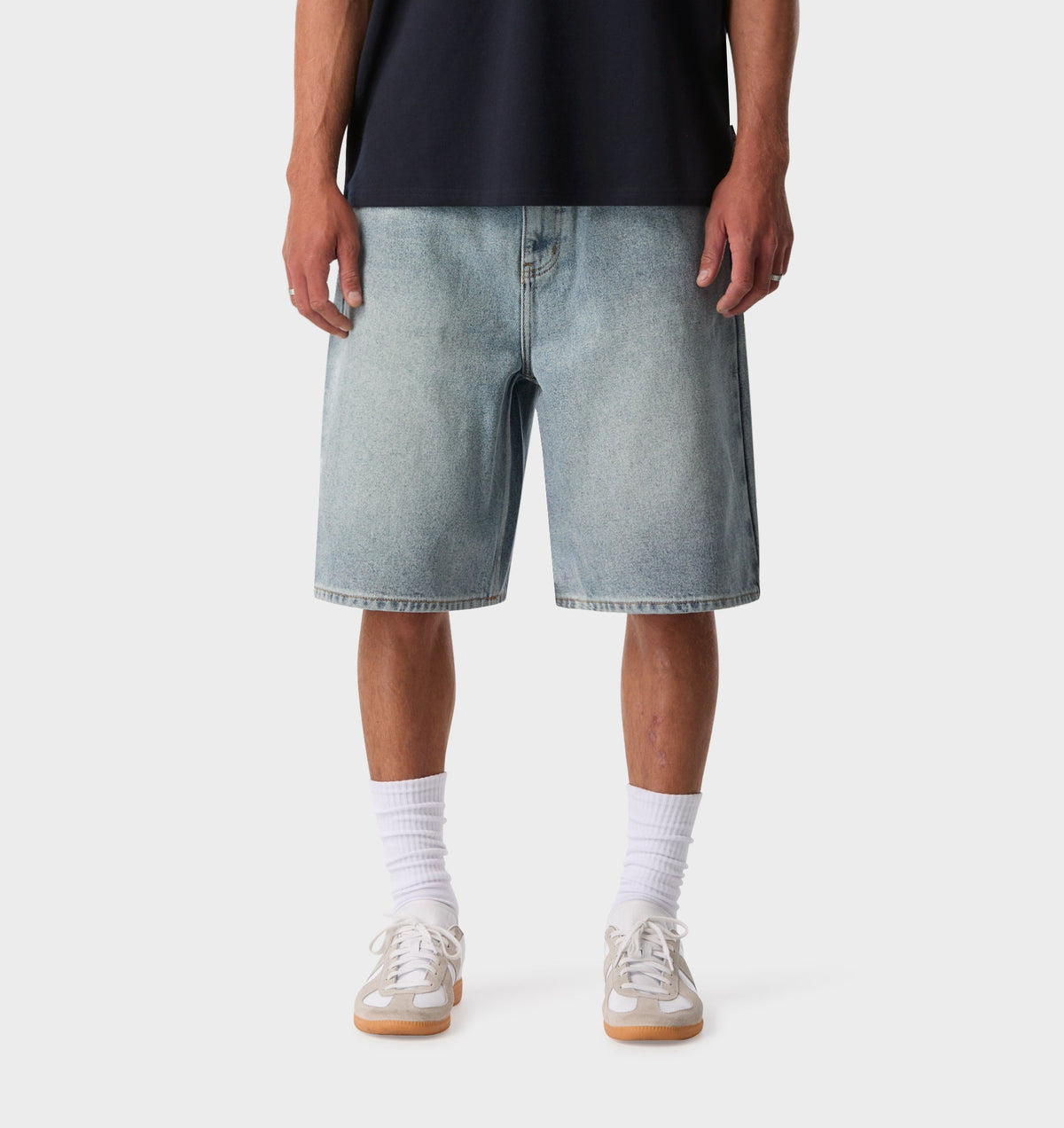 Wyatt Denim Short - Grey Blue