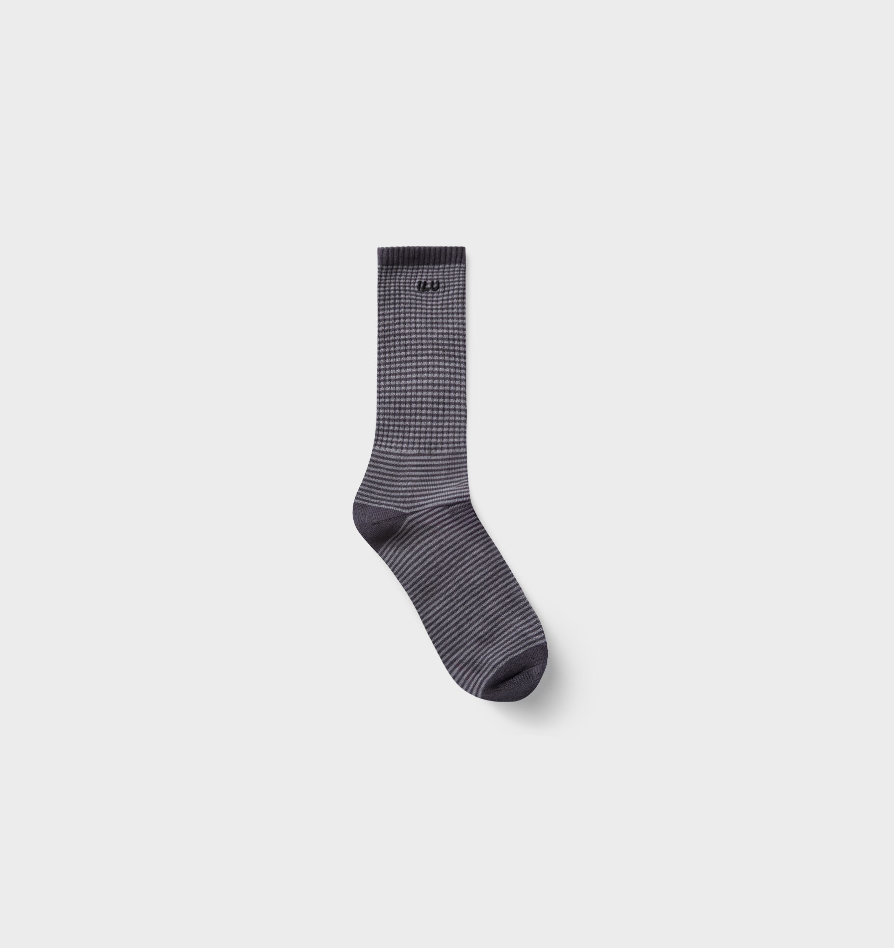 Stripe Basic Sock - Charcoal