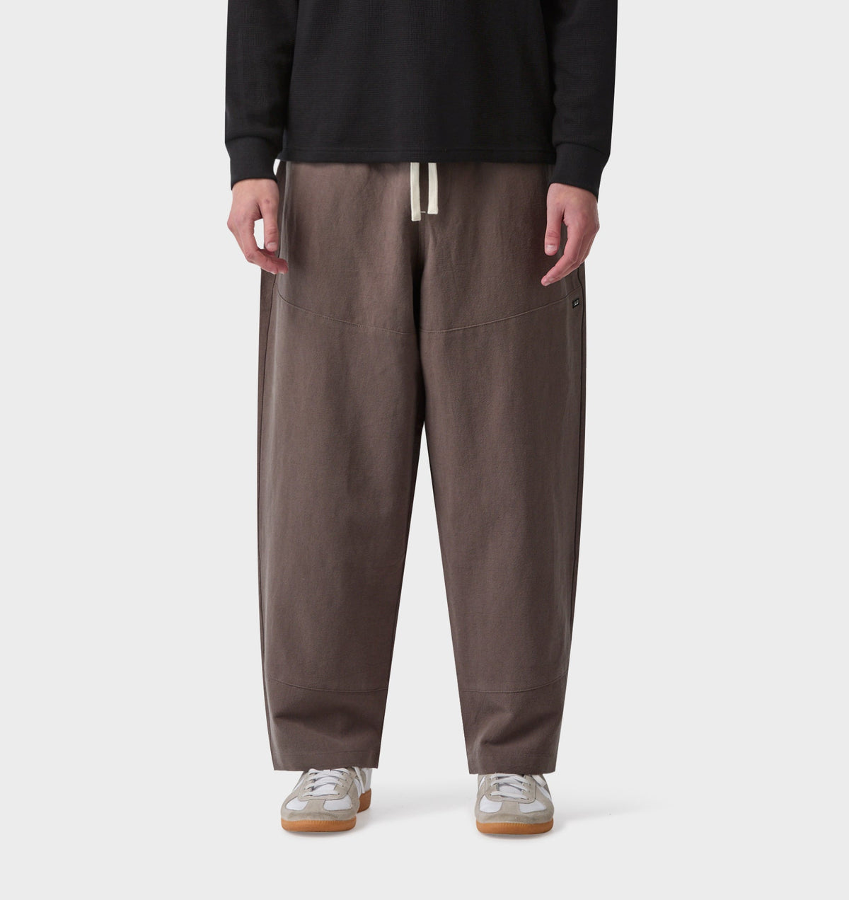 Linen Stirling Relaxed Pant - Mushroom