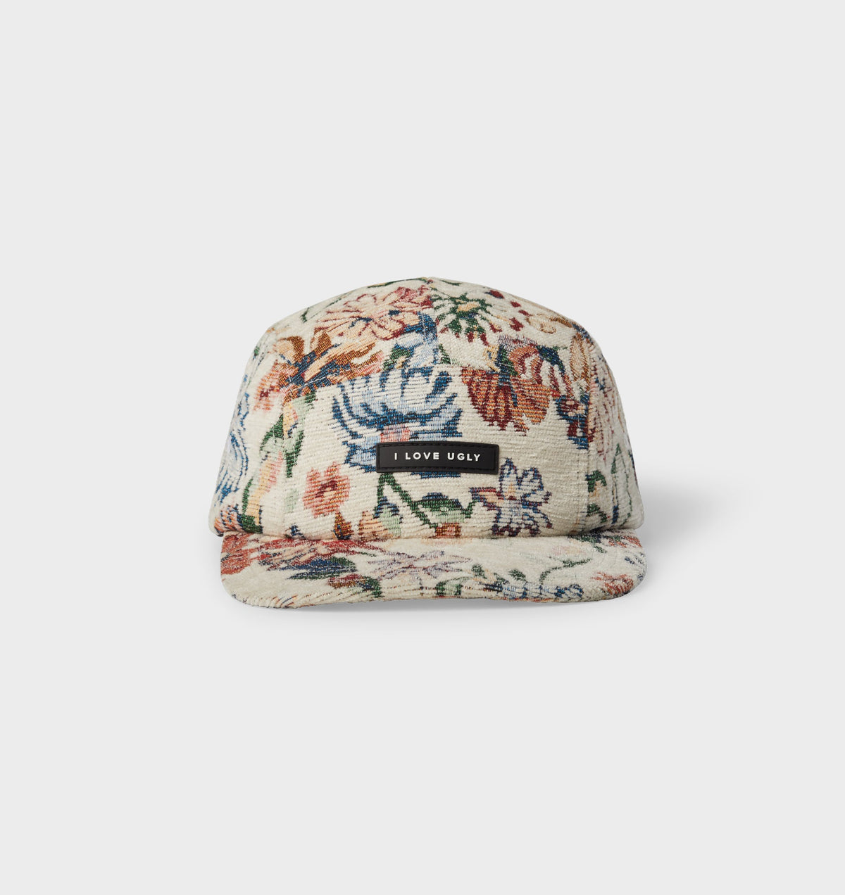 5 Panel Cap - Cream Floral