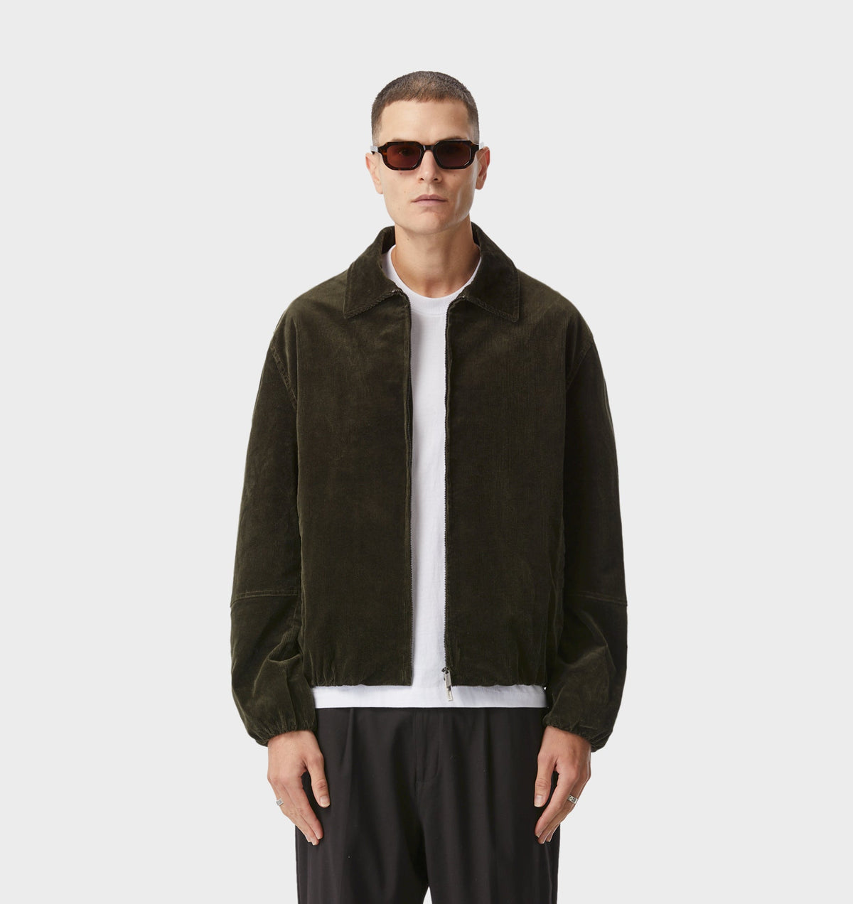 Alfie Cord Jacket - Moss Green