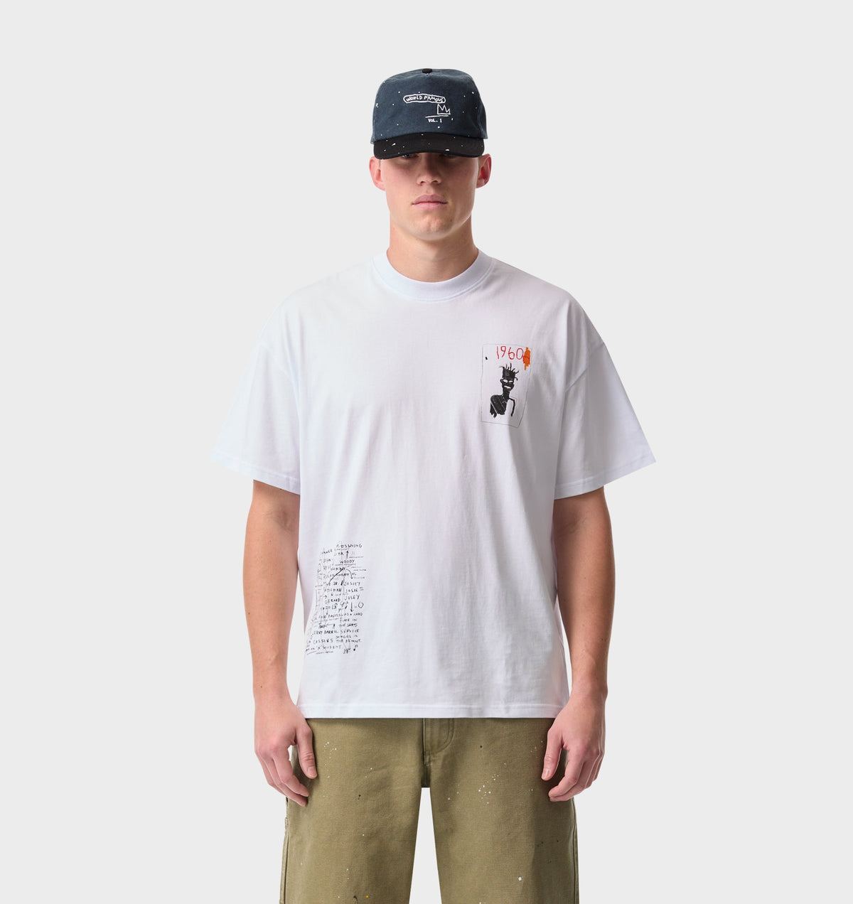 Basquiat Scribble Box Tee 2.0 - White