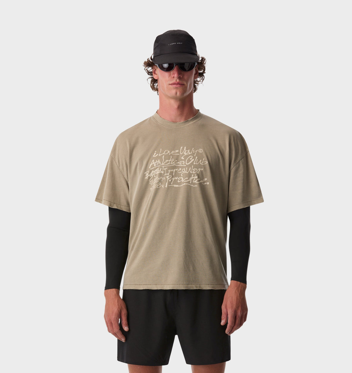 Athletica Cotton Crop Tee - Washed Taupe
