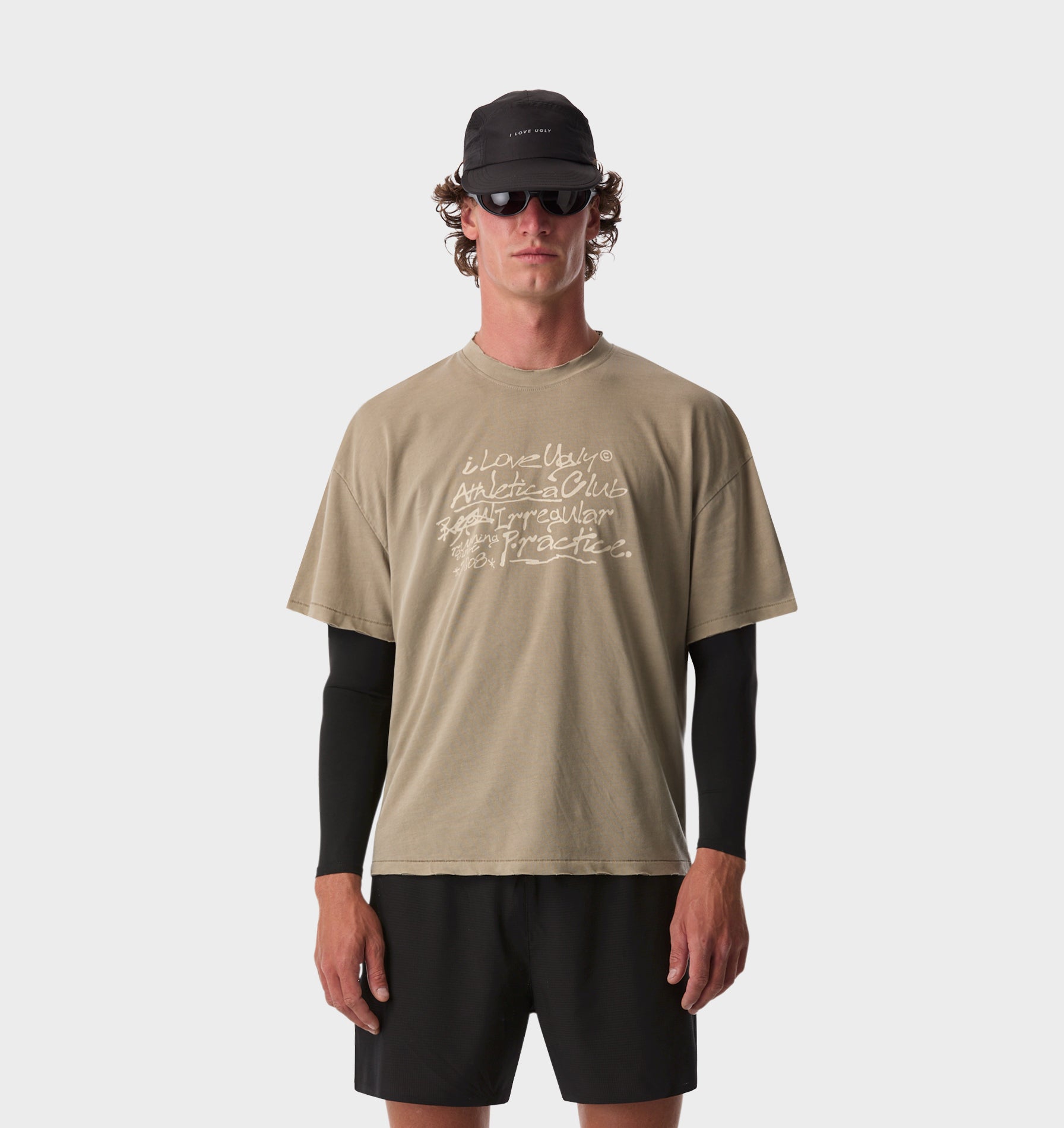 Athletica Cotton Crop Tee - Washed Taupe