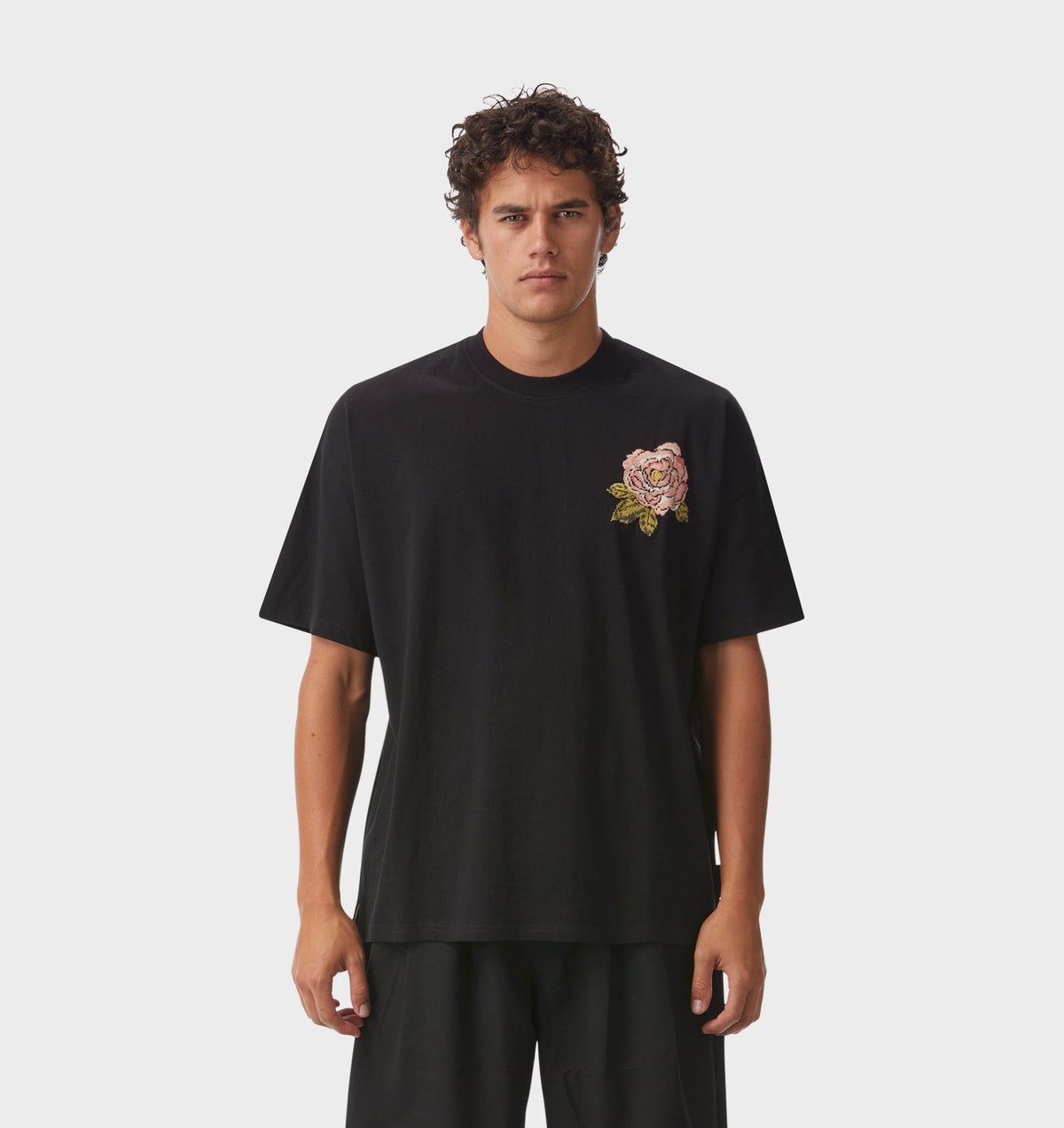 Fleur Box Tee - Black